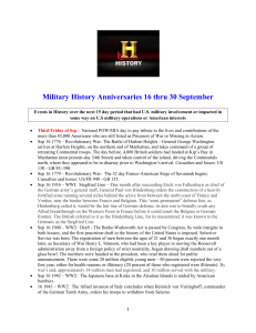 Military History Anniversaries 0916 thru 093015
