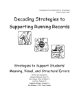 Decoding Strategies to Supporting Running Records