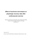 Effect of isochronic tone tempos on physiologic recovery rates after
