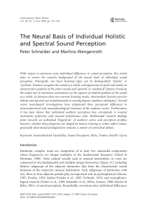 The Neural Basis of Individual Holistic and Spectral Sound Perception