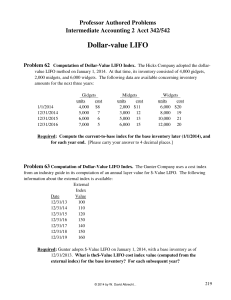 Dollar-value LIFO