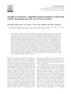 Strength of asymmetric competition between predators in food webs
