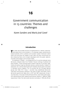 Government communication in 15 countries: Themes and