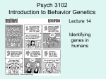 Lecture 14 pdf - Institute for Behavioral Genetics