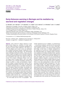 Early-Holocene warming in Beringia and its mediation by sea