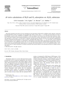 Ab initio calculations of H2O and O2 adsorption on Al2O3 substrates