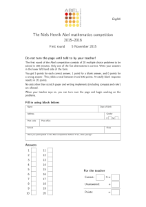 The Niels Henrik Abel mathematics competition 2015–2016