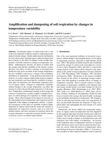 Amplification and dampening of soil respiration by changes in