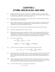 CHAPTER 2 ATOMS, MOLECULES, AND IONS