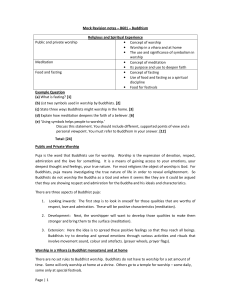 Page | 1 Mock Revision notes – B601 – Buddhism Religious and