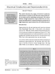 Electrical Conduction and Superconductivity --------~--------