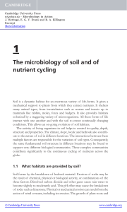 The microbiology of soil and of nutrient cycling - Assets