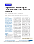 Implement Training for Concentric-Based Muscle Actions