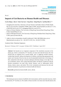Impacts of Gut Bacteria on Human Health and