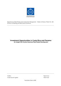 Investment Opportunities in Costa Rica and Panama