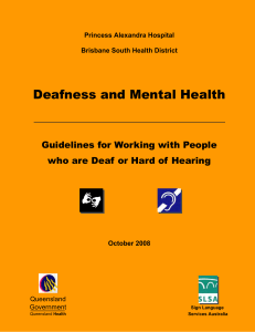 Guidelines for Working with People who are Deaf or Hard of Hearing