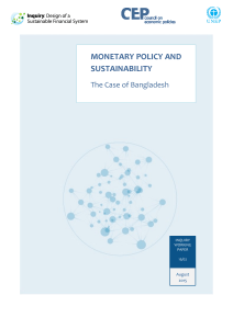 Monetary Policy And Sustainability: The Case of