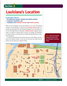 Louisiana`s Location Louisiana`s Location