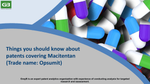 Things you should know about patents covering Macitentan (Trade