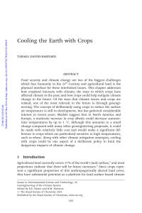 Cooling the Earth with Crops