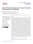 Role of Probiotics in Pancreatic Cancer Prevention