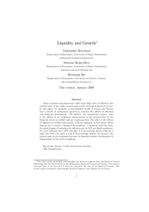 Liquidity and Growth - Society for Economic Dynamics