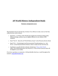 AP World History Independent Study