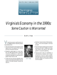 Virginia`s Economy in the 1990s - Weldon Cooper Center for Public