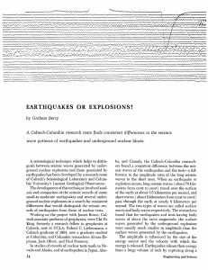 EARTHQUAKES OR EXPLOSIONS?