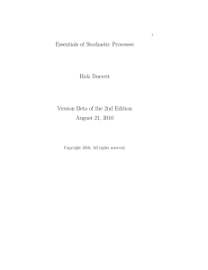 Essentials of Stochastic Processes Rick Durrett Version