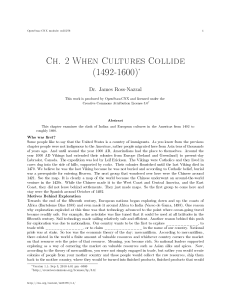 Ch. 2 When Cultures Collide (1492-1600)