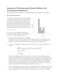 Analysis of Environmental Data Problem Set Conceptual Foundations