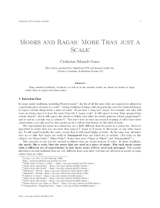 Modes and Ragas: More Than just a Scale