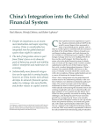 China`s Integration into the Global Financial System