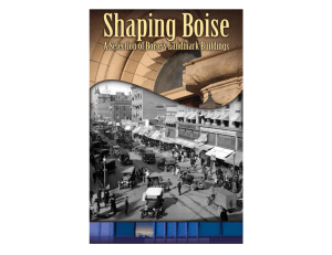 Shaping Boise: Boise`s Landmark Buildings