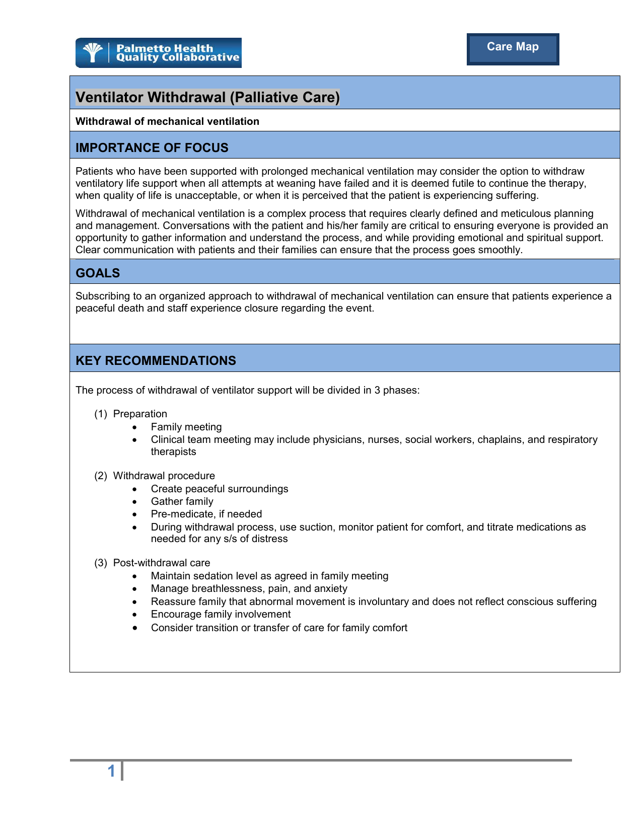 Ventilator Withdrawal Palliative Care
