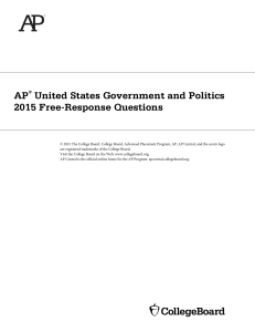 AP United States Government and Politics 2015 Free