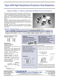 Caddock - Type CHR High Resistance Precision Chip Resistors