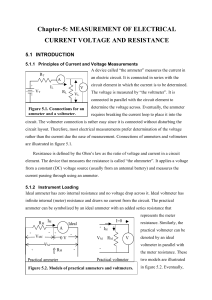 Chapter-5: MEASUREMENT OF ELECTRICAL CURRENT