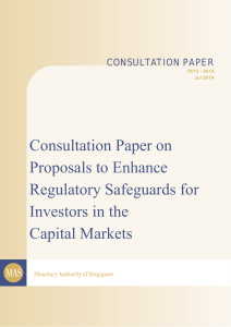 Proposals to Enhance Regulatory Safeguards for Investors in the