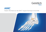 Patient Information on the AMIC® Surgical Technique in the Ankle