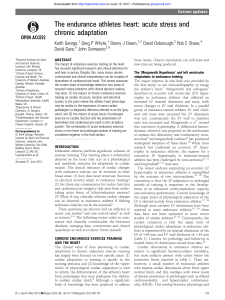 The endurance athletes heart: acute stress and chronic adaptation