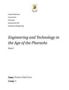 Engineering and Technology in the Age of the Pharaohs