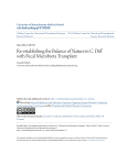 Re-establishing the Balance of Nature in C. Diff with Fecal