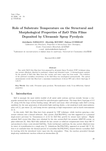 Role of Substrate Temperature on the Structural