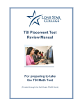 TSI Placement Test Review Manual