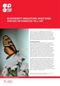biodiversity indicators: what does species information tell us?