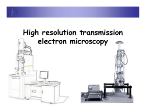 High resolution transmission electron microscopy