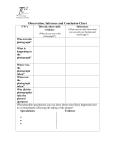 Observation, Inference and Conclusion Chart