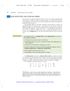 1.2 row reduction and echelon forms